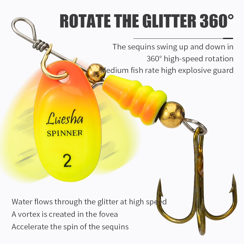 LUSHAZER 5pcs/lot Spinner Bait - Fishing Hook Treble ulasan dan harga
