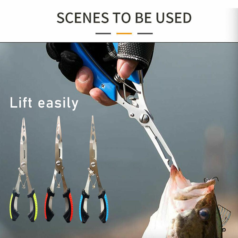 Fishing Pliers Long Nose Stain - Fishing Hook Remover ulasan dan harga