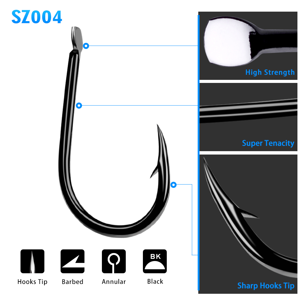 PROBEROS Fishhook 200pcs 1-15# - Fishing Hook Offset ulasan dan harga