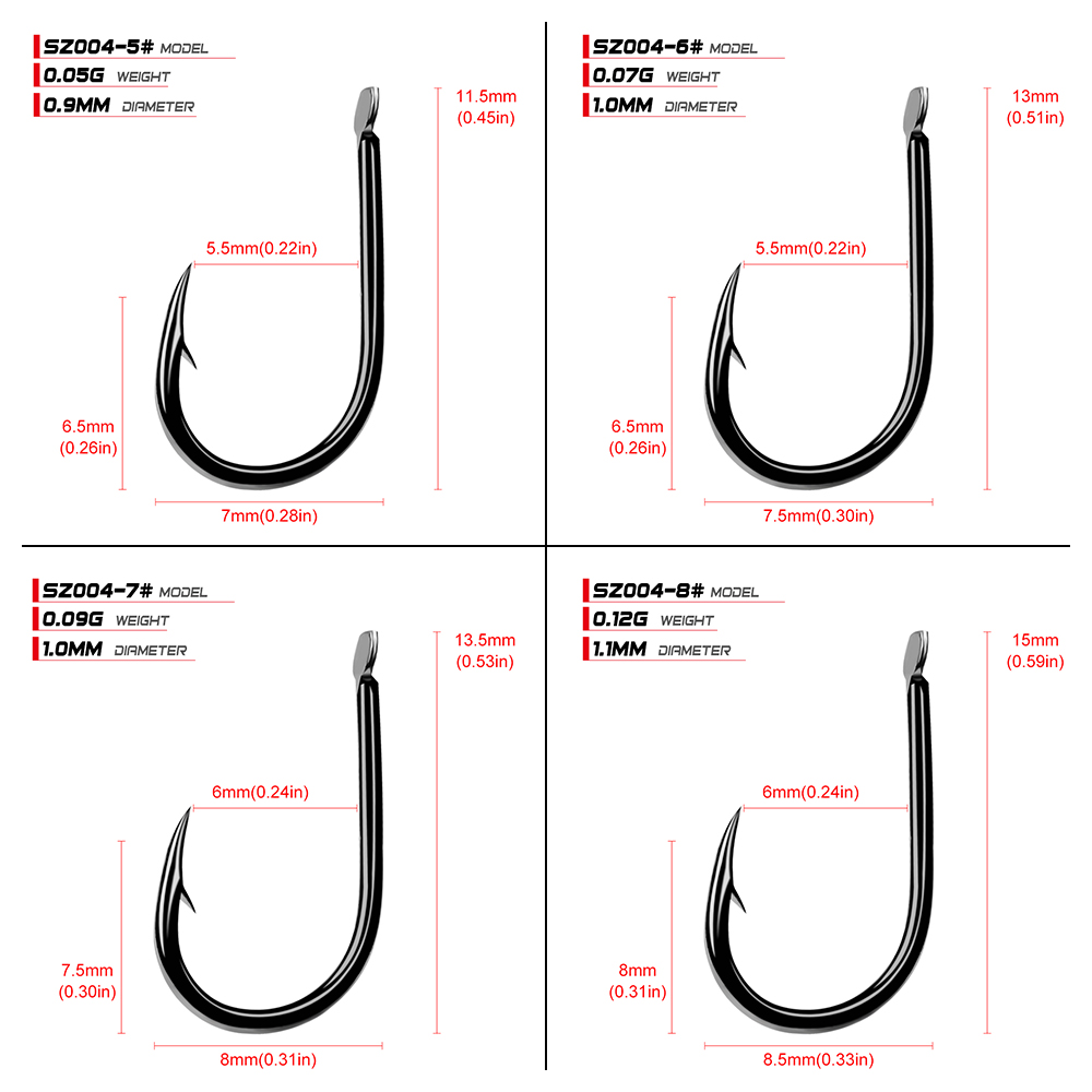 PROBEROS Fishhook 200pcs 1-15# - Fishing Hook Offset ulasan dan harga