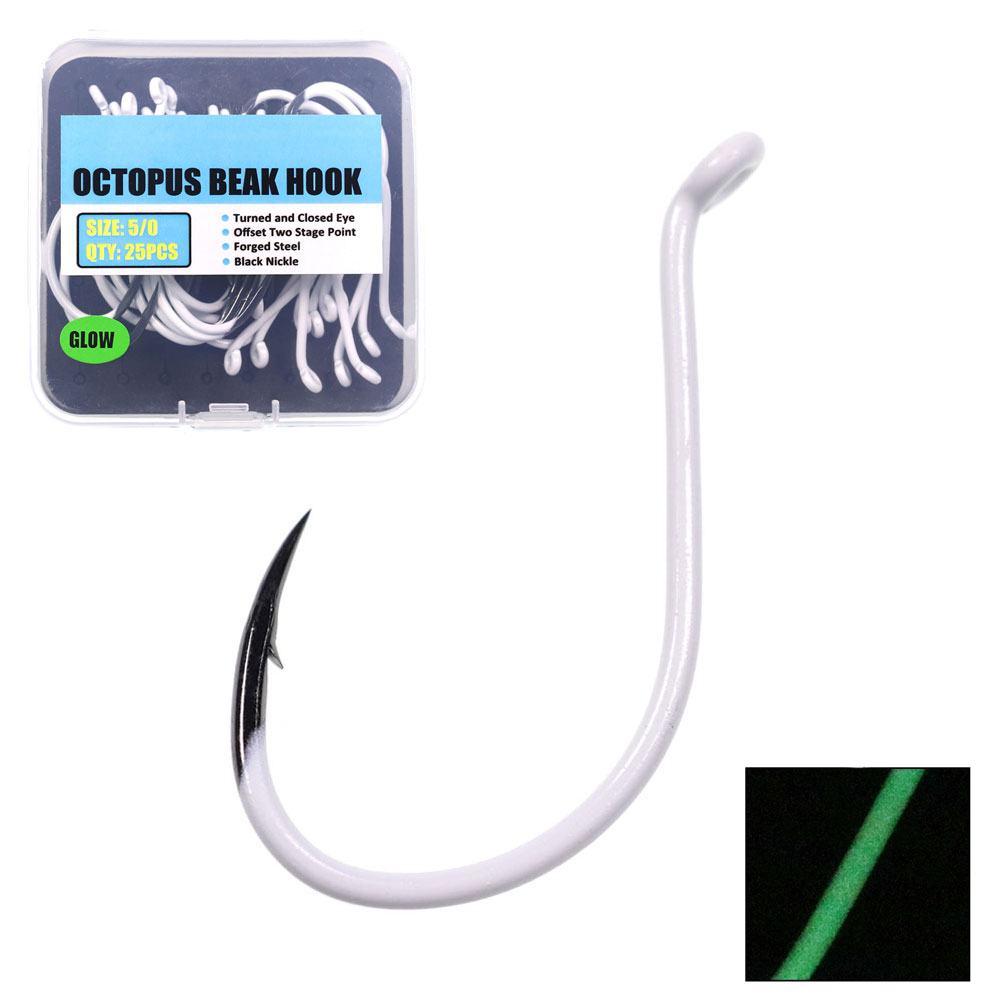 25pcs/box Luminous Imported St - Fishing Hook Offset ulasan dan harga
